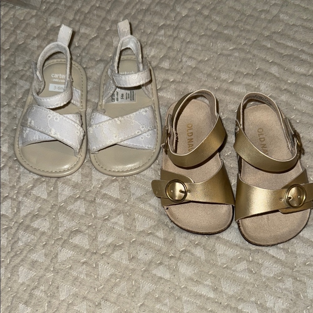 Sandals for baby - 2 sets size 3-6m